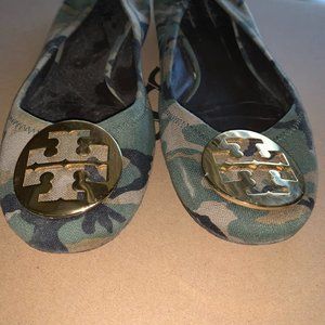 Tory Burch 8.5 Reva Camoflauge Flat